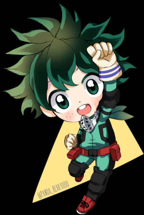 Chibi Deku Hero Pose