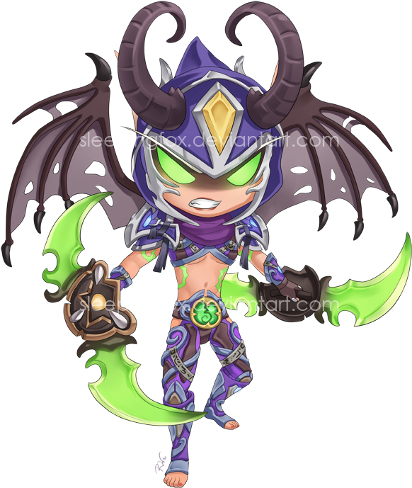 Chibi Demon Warrior Art