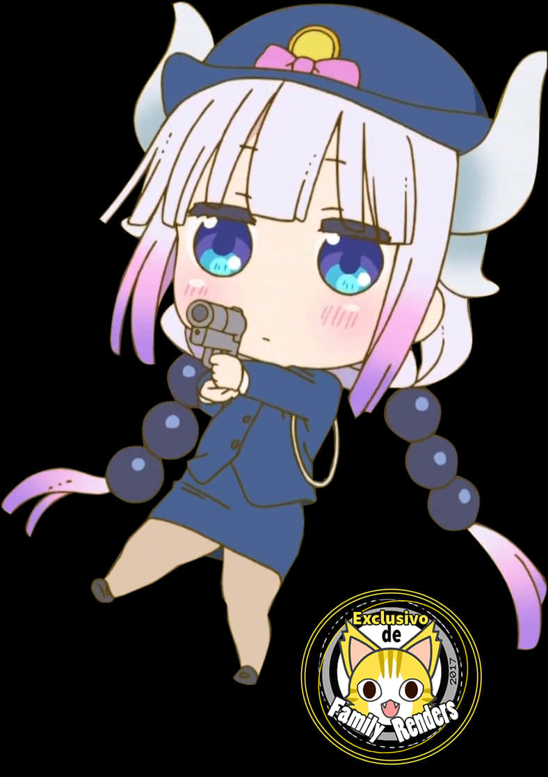 Chibi Detectivewith Gun