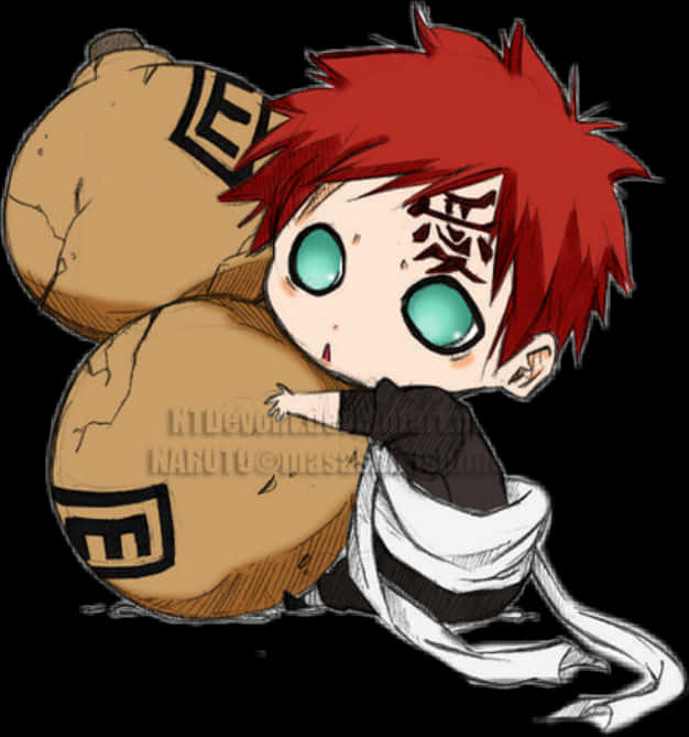 Chibi_ Gaara_with_ Sand_ Gourd