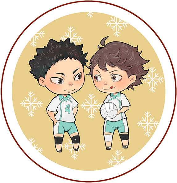 Chibi Haikyuu Characters Winter Theme