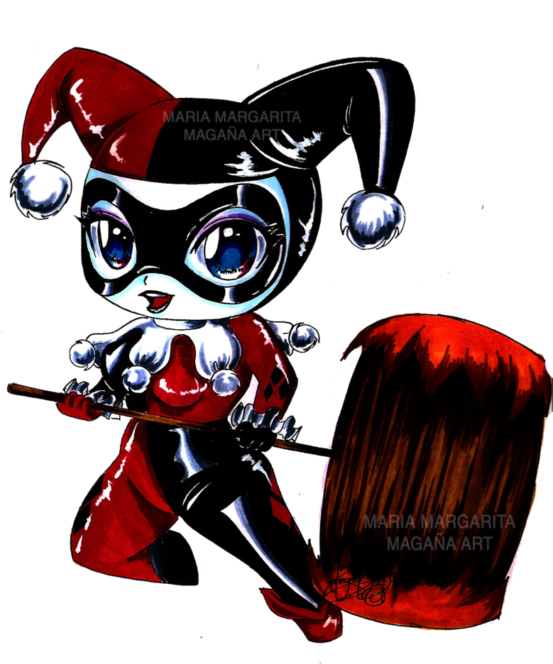 Chibi Harley Quinn Holiday Art