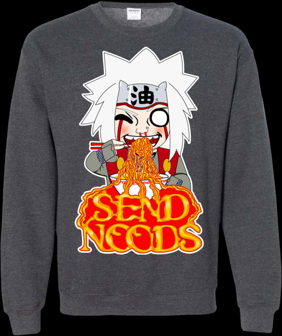 Chibi Jiraiya Eating Noodles Sweatshirt