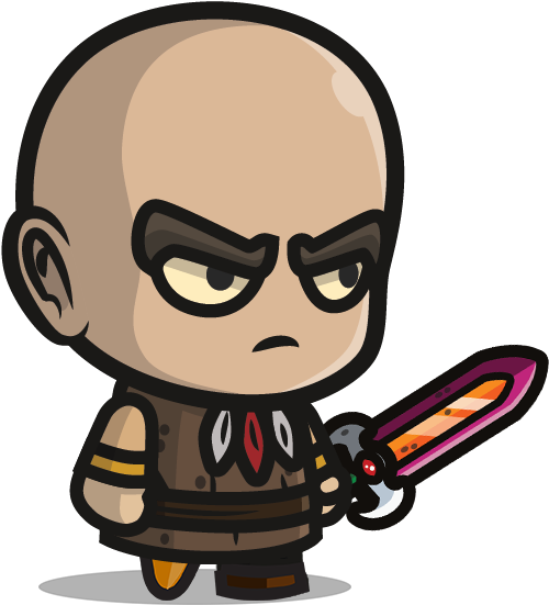 Chibi Krillin With Energy Sword