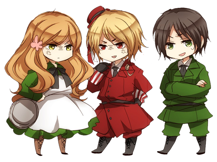 Chibi Military Trio Illustration