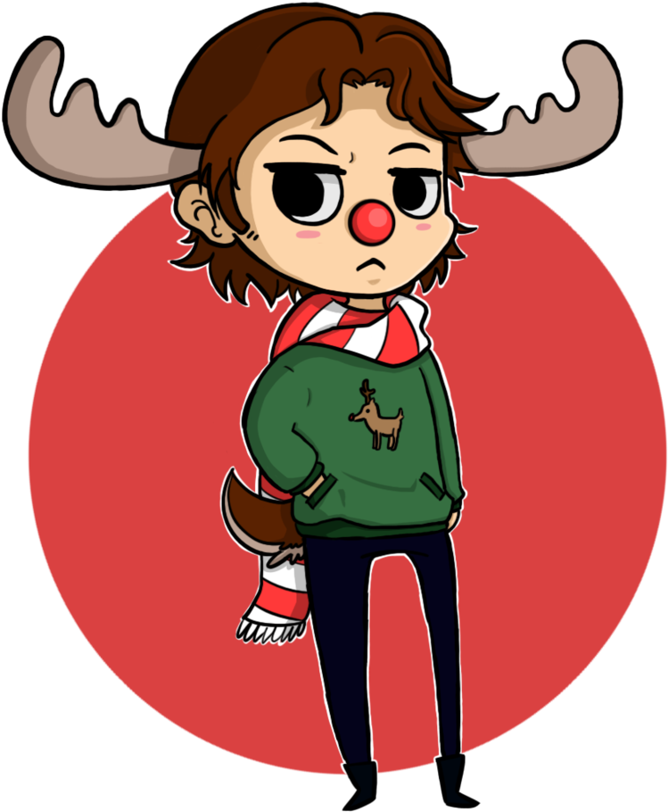 Chibi Reindeer Character Illustration