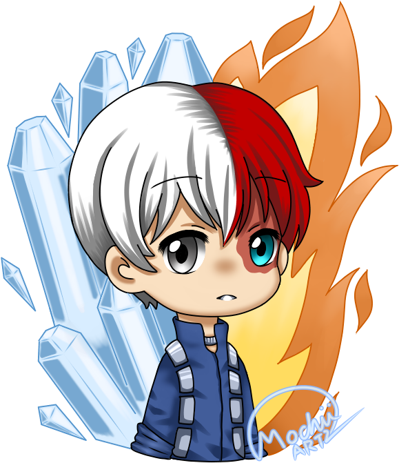 Chibi Todoroki Iceand Fire