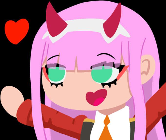 Chibi Zero Two Winking