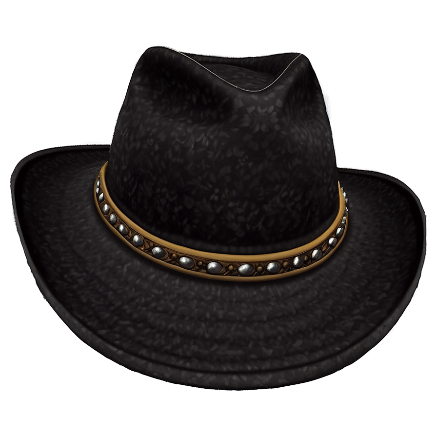 Chic Black Cowboy Hat Png 06212024