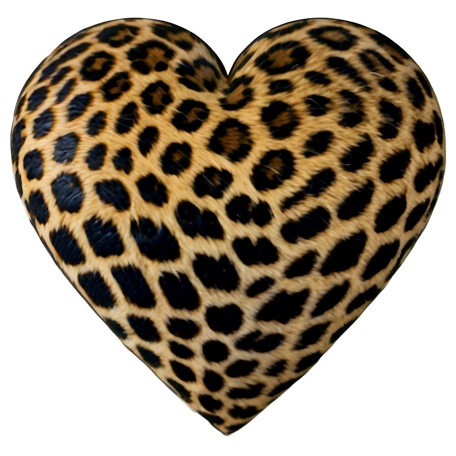 Chic Leopard Love Heart Png Qek