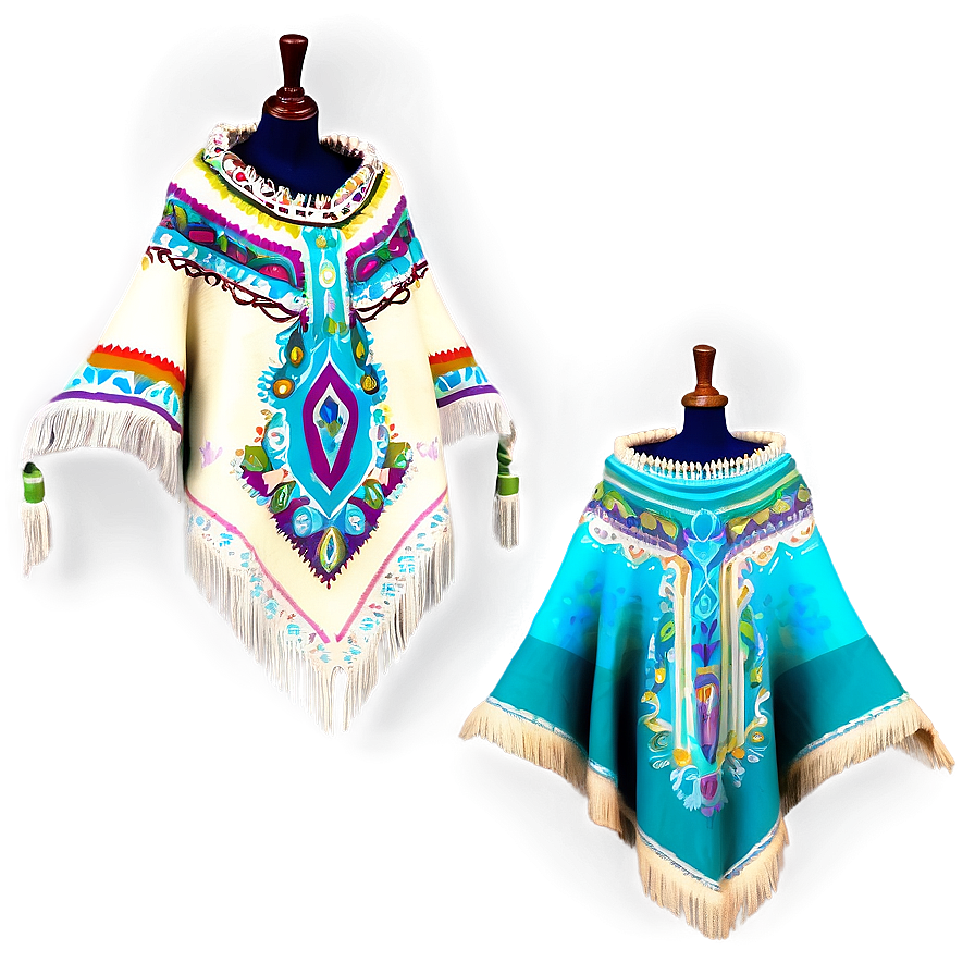 Chic Mexican Poncho Attire Png 29