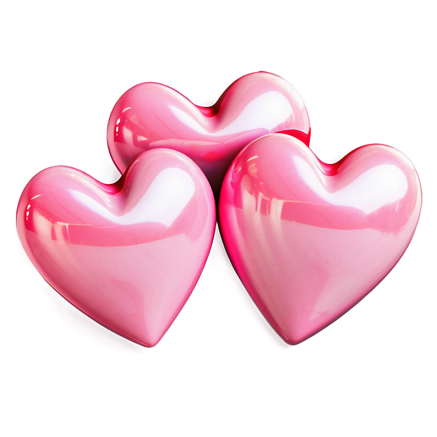 Chic Pink Hearts Png 85