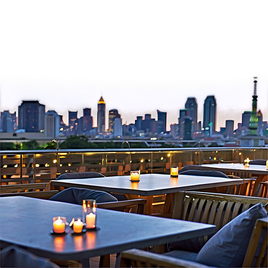 Chic Rooftop Dining Png 4