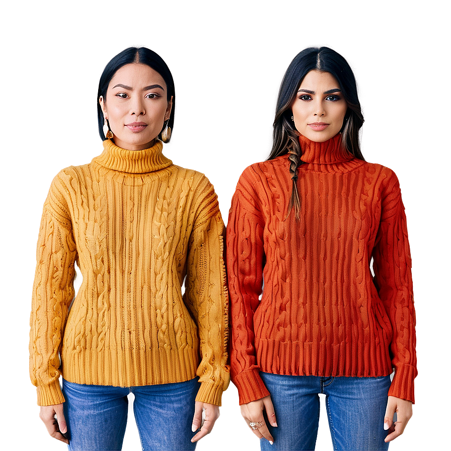 Chic Turtleneck Sweaters Png 14