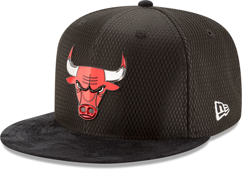 Chicago Bulls Black Flat Brim Hat