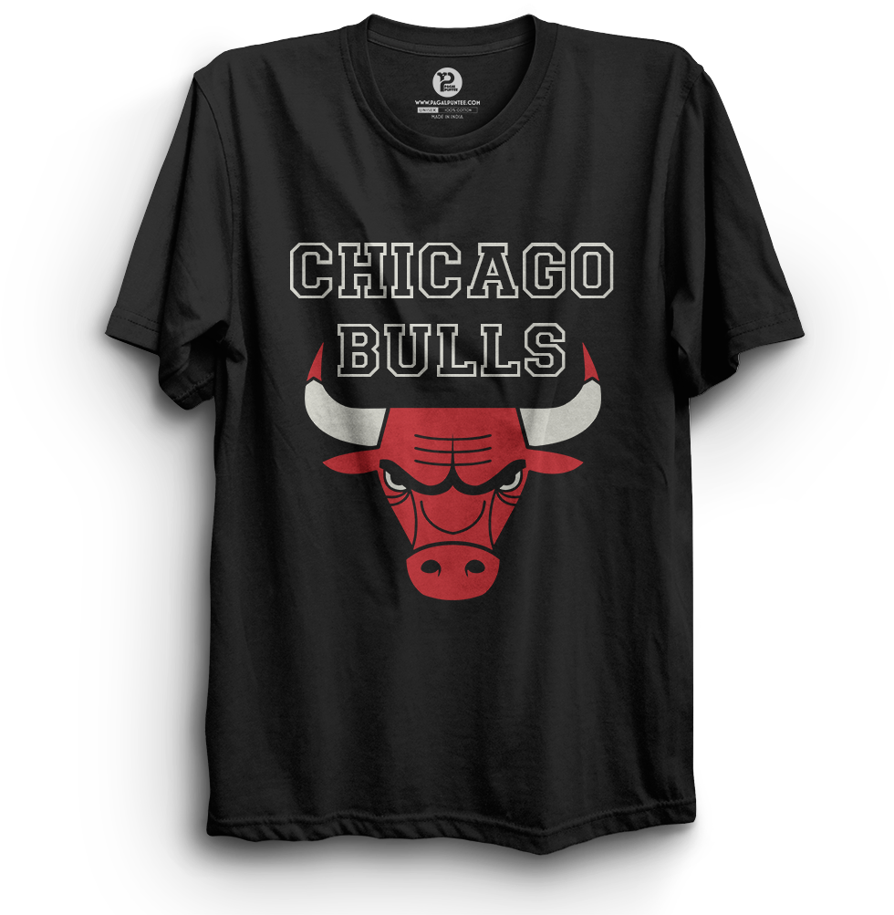 Chicago Bulls Black T Shirt Graphic Design