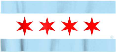 Chicago Flag Four Red Stars