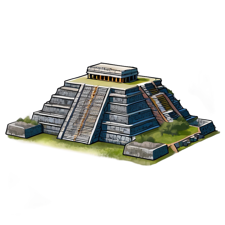 Chichen Itza Birds Eye View Png Drj45