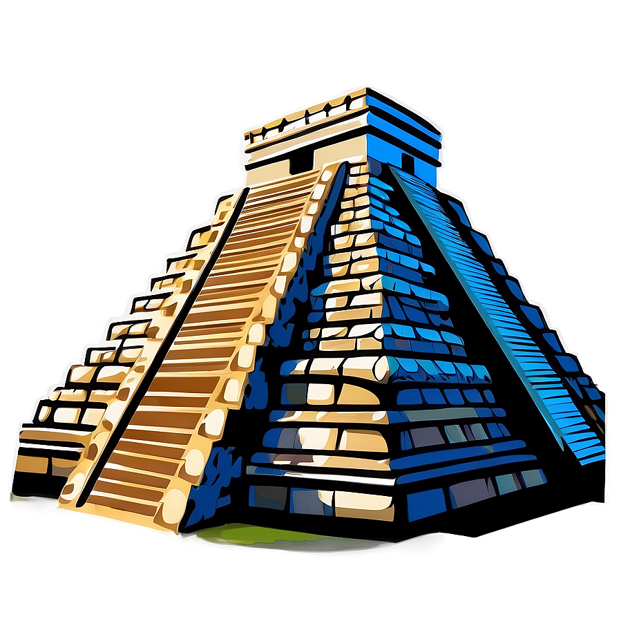 Chichen Itza Illustration Png Ert35