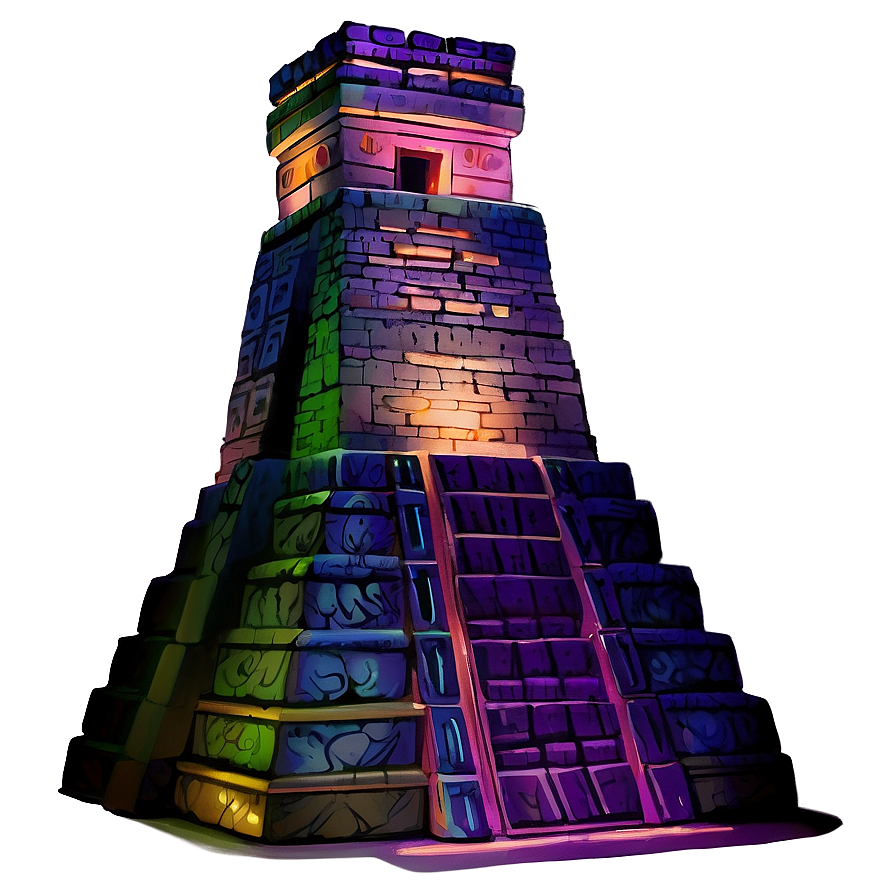 Chichen Itza Night Illumination Png 06252024