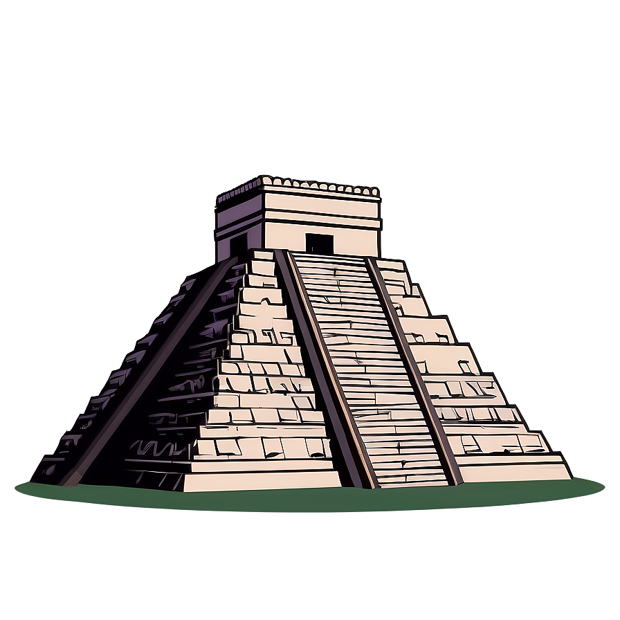 Chichen Itza Temple Drawing Png 93