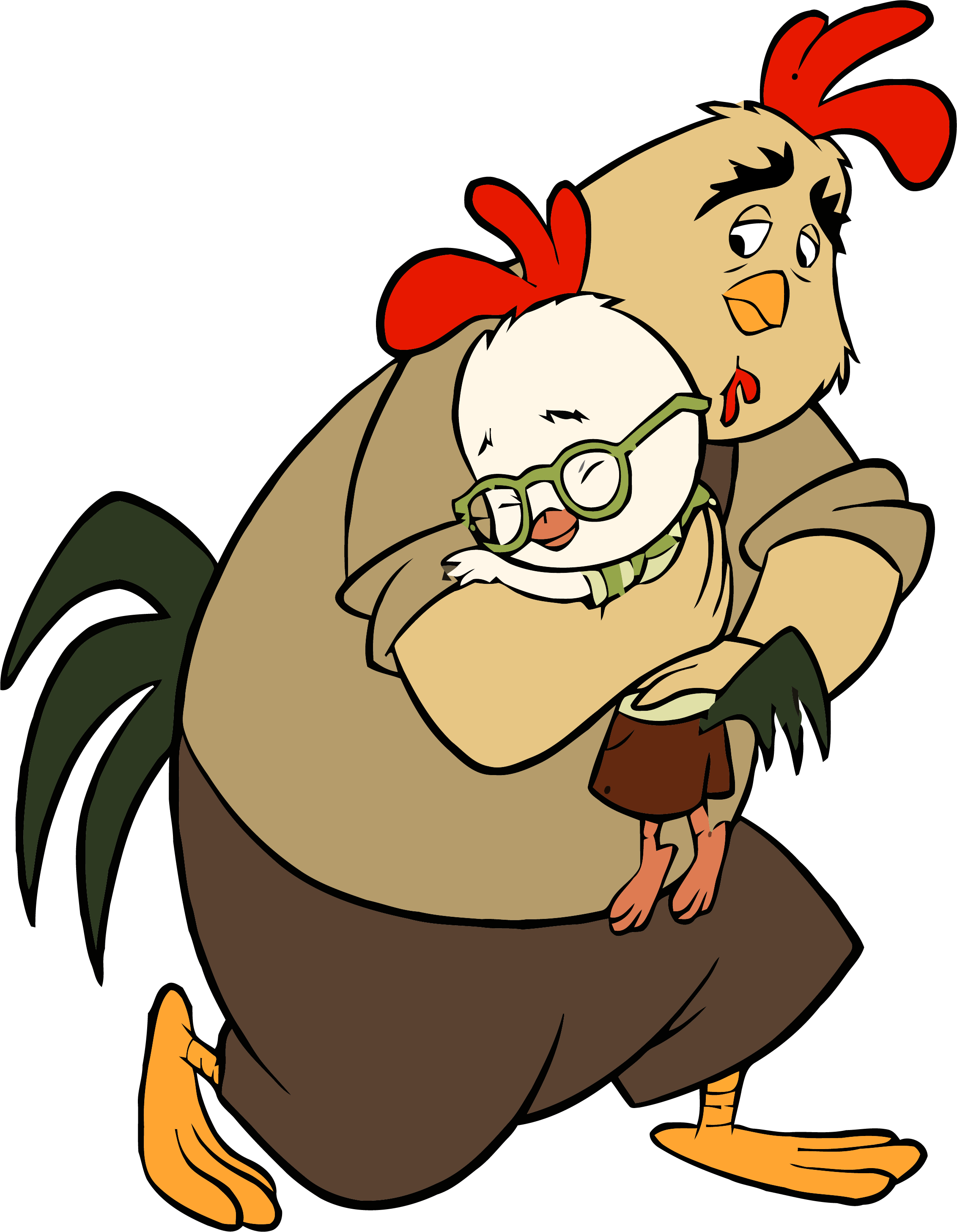 Chicken Hug Cartoon