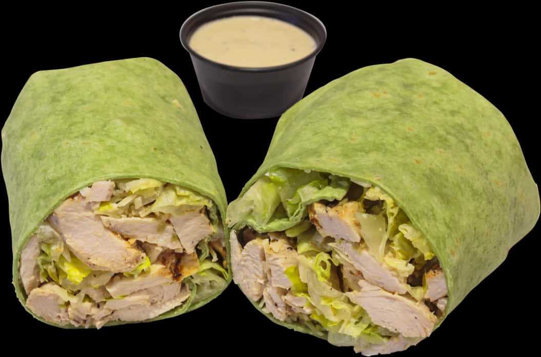 Chicken Shawarma Wrapwith Sauce