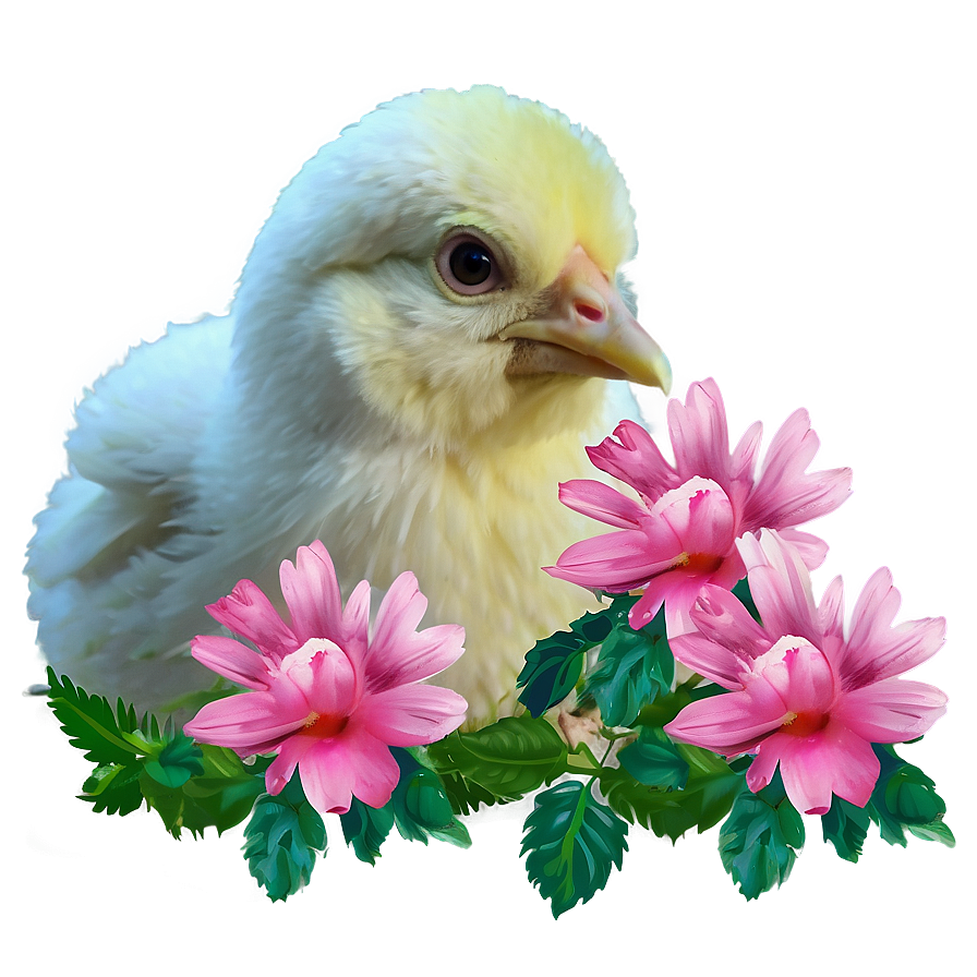 Chicky And Pink Flowers Png Wwe