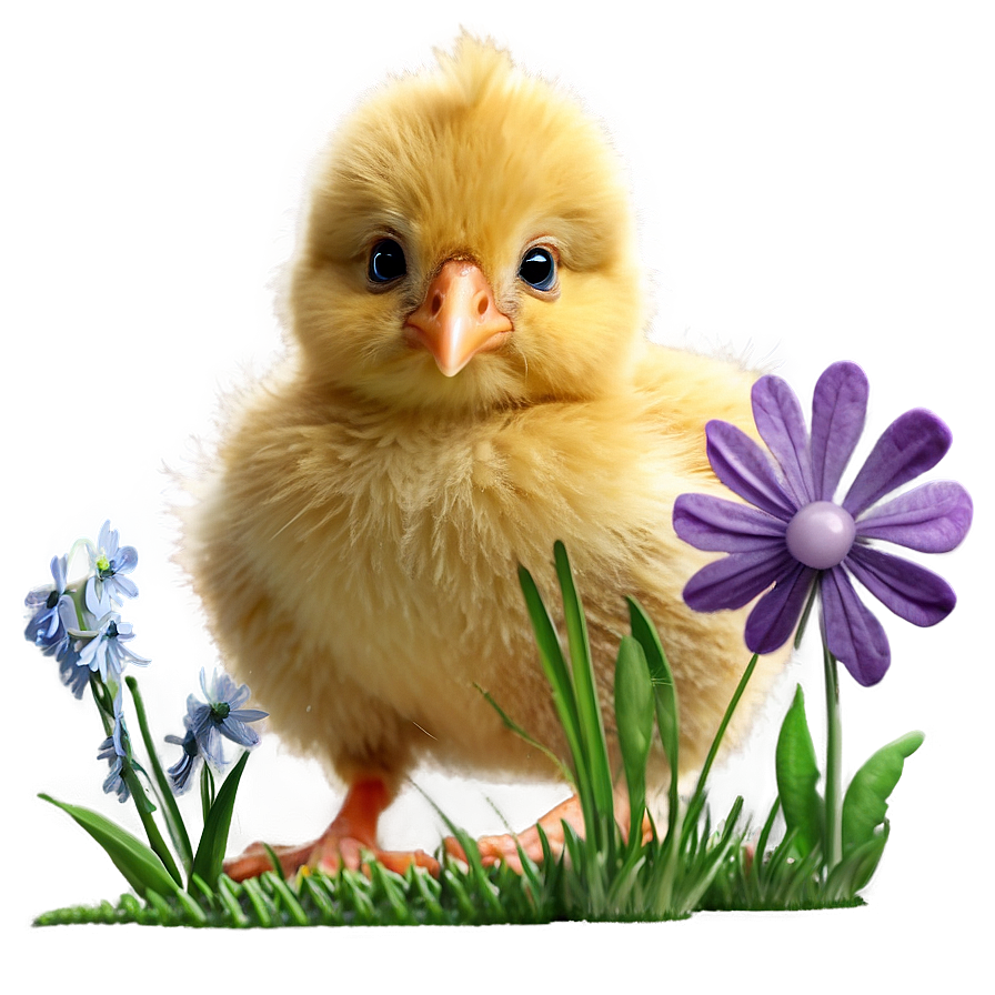 Chicky In Spring Flowers Png 06282024