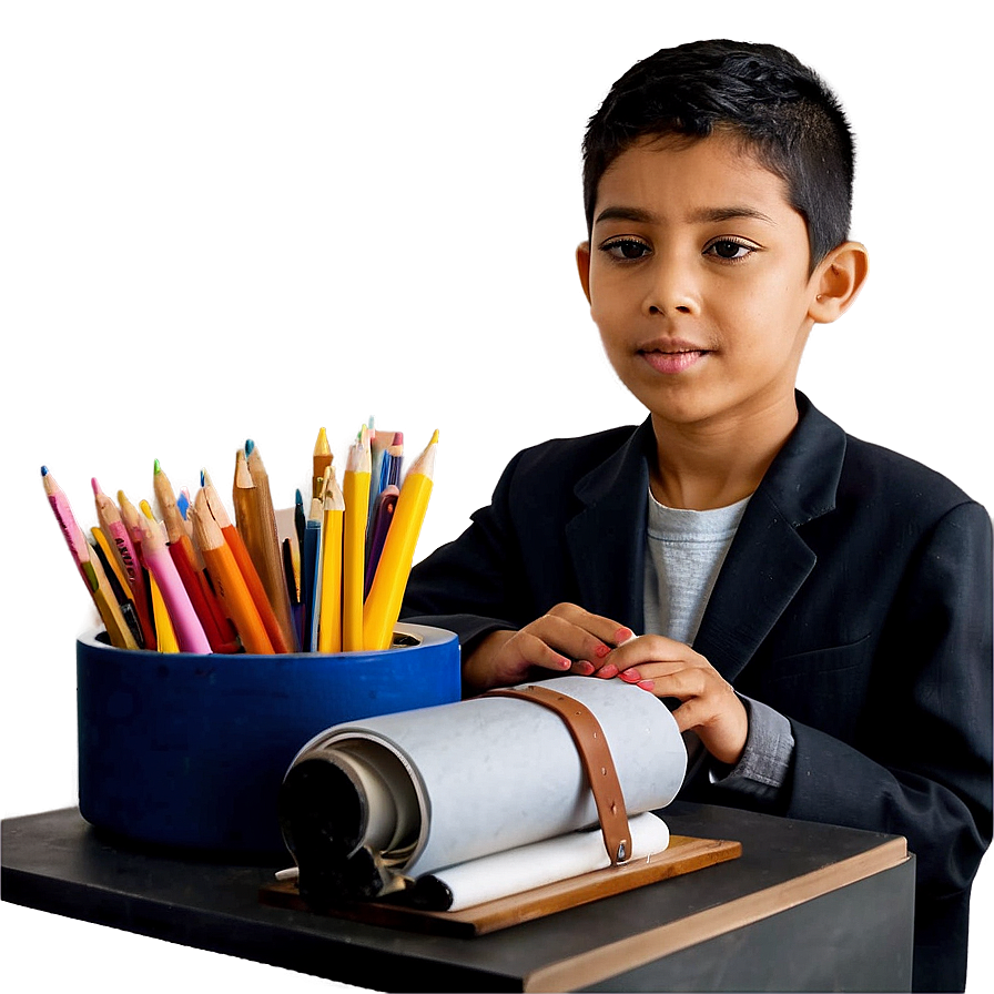 Child Doing Homework Png 05242024