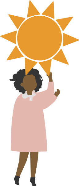 Child Holding Sun Illustration