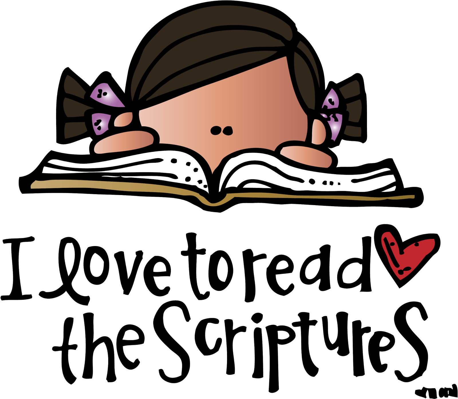 Child Reading Bible Clipart