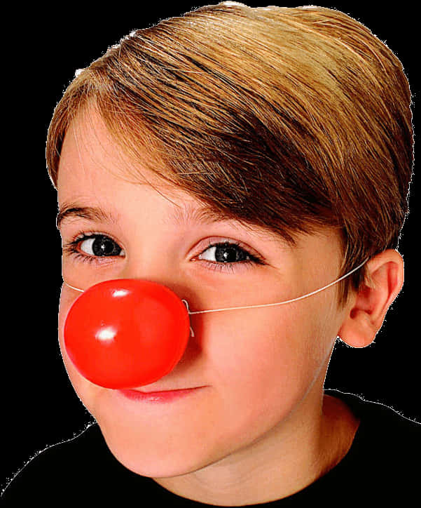 Child With Red Clown Nose