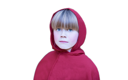 Childin Red Hoodie Portrait