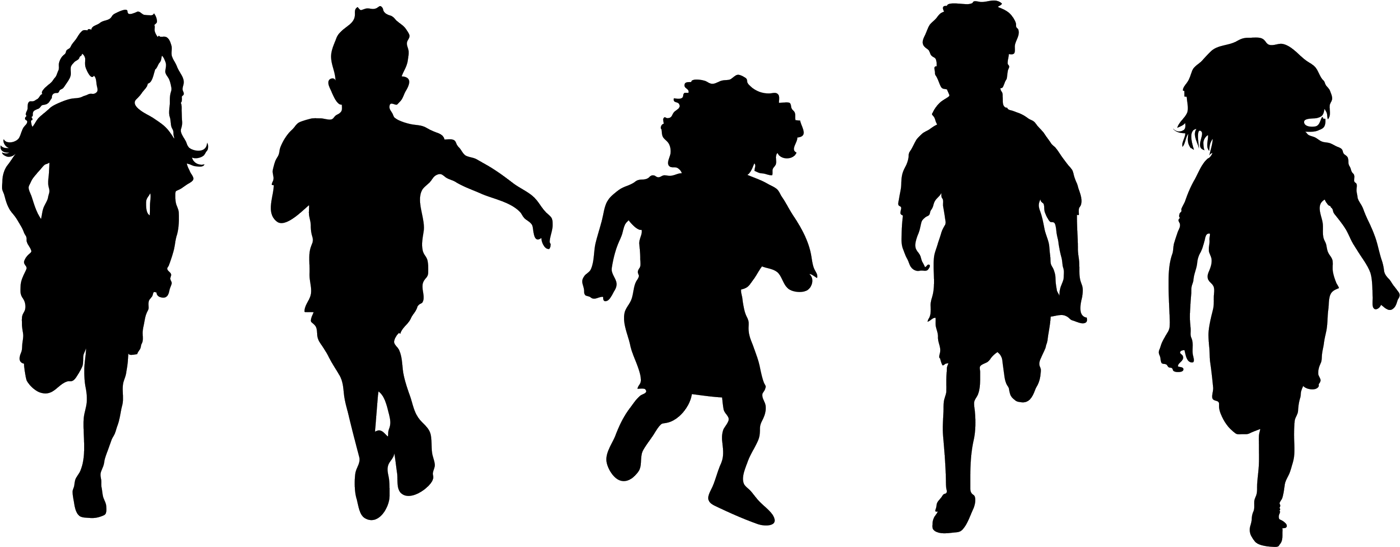 Children Playing Silhouette