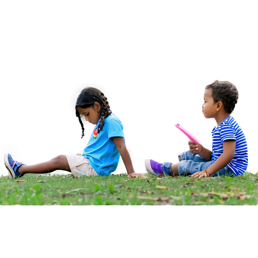 Children Sitting On Ground Png 21