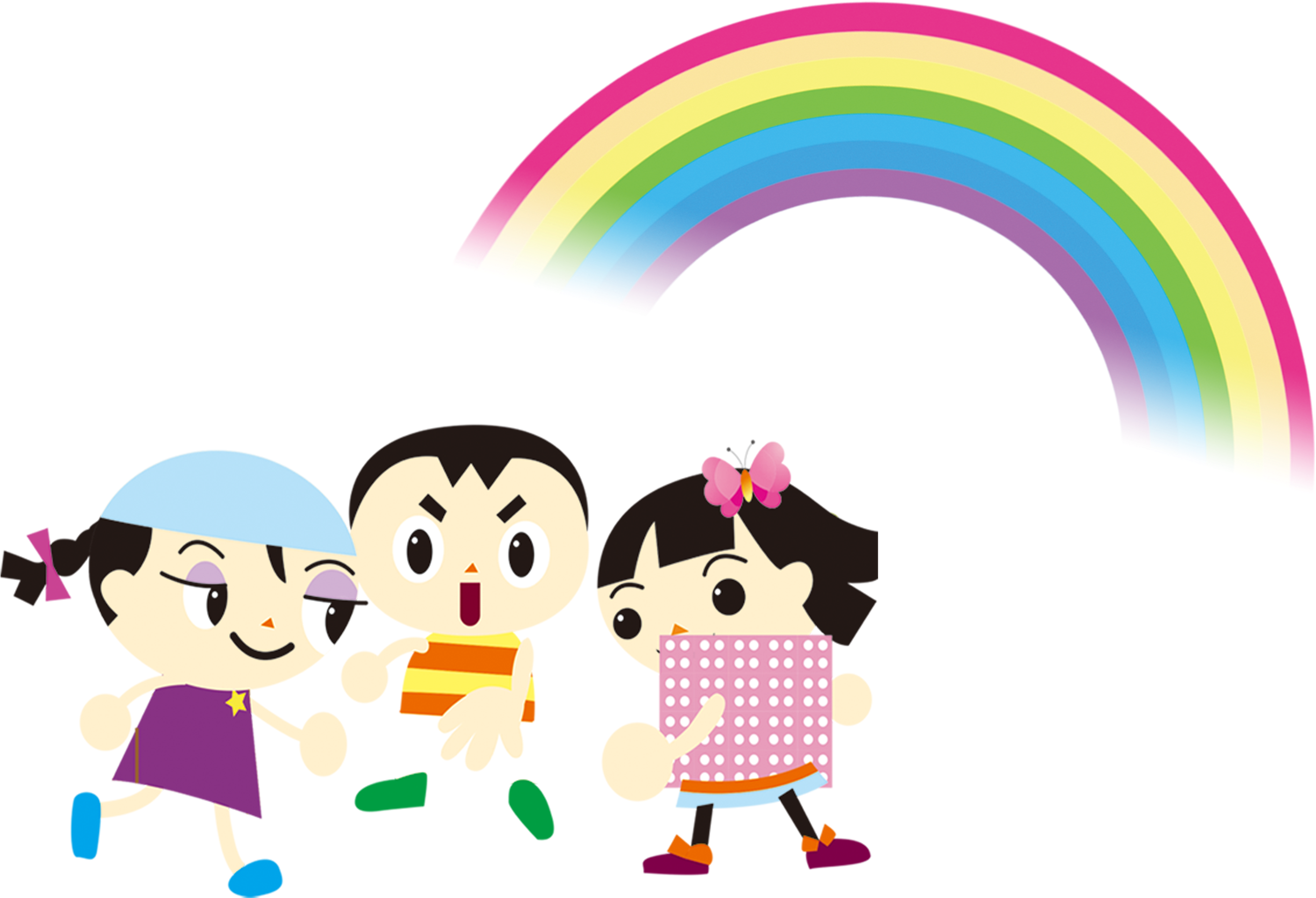 Childrens Day Celebration Cartoon Kids Rainbow