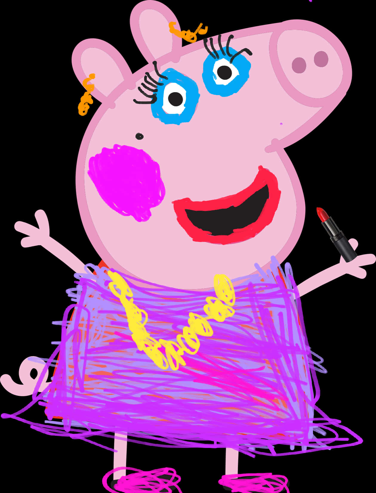 Childs Drawingof Peppa Pig