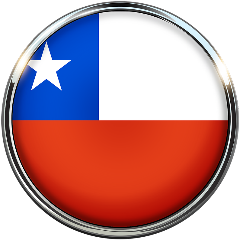 Chilean Flag Button