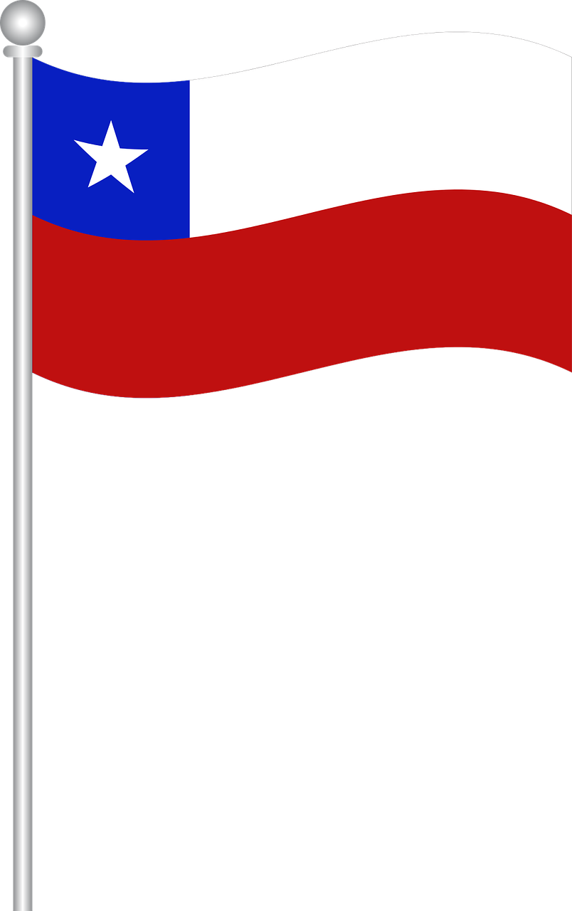 Chilean National Flag Waving