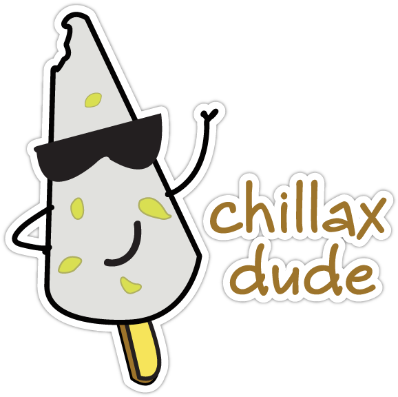 Chillax Dude Kulfi Cartoon