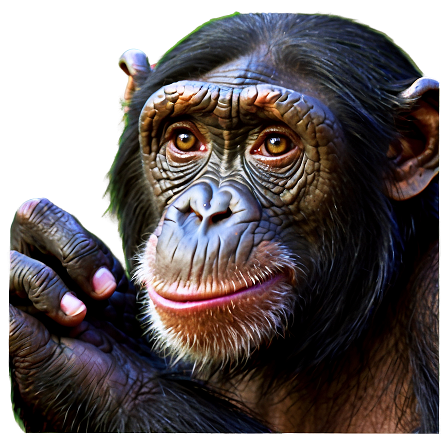 Chimpanzee Engaging With Viewer Png Qkk