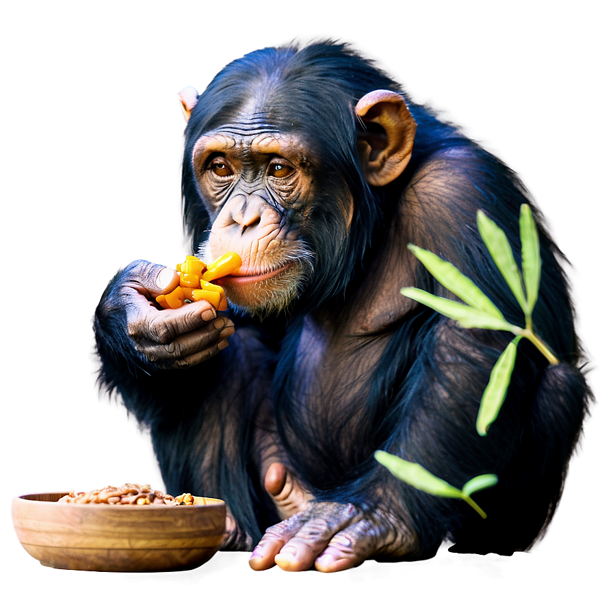 Chimpanzee Enjoying A Meal Png 06112024