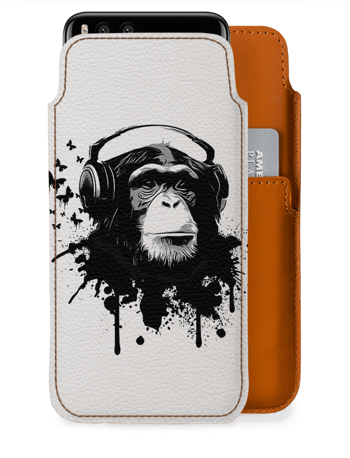 Chimpanzee Headphones Art Phone Case