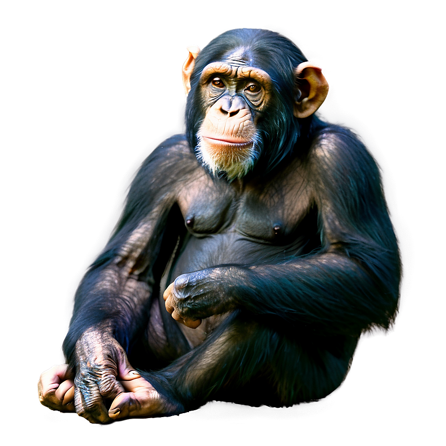 Chimpanzee In A Relaxed State Png 55