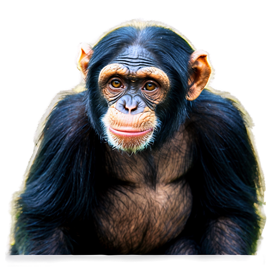 Chimpanzee With A Curious Gaze Png Nmw29