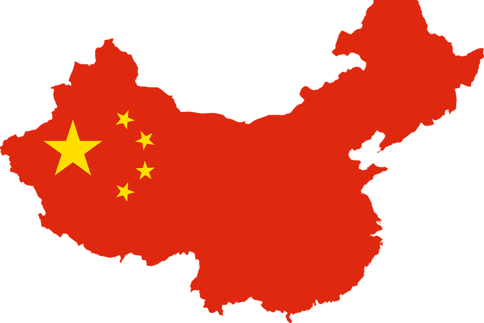 China Map Flag Graphic