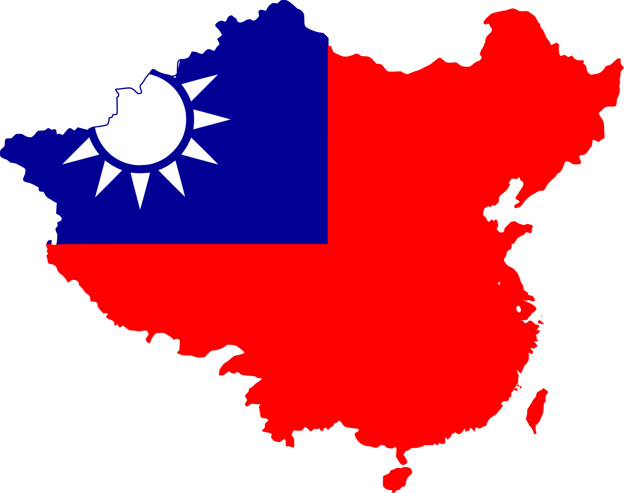 China Taiwan Map Overlay