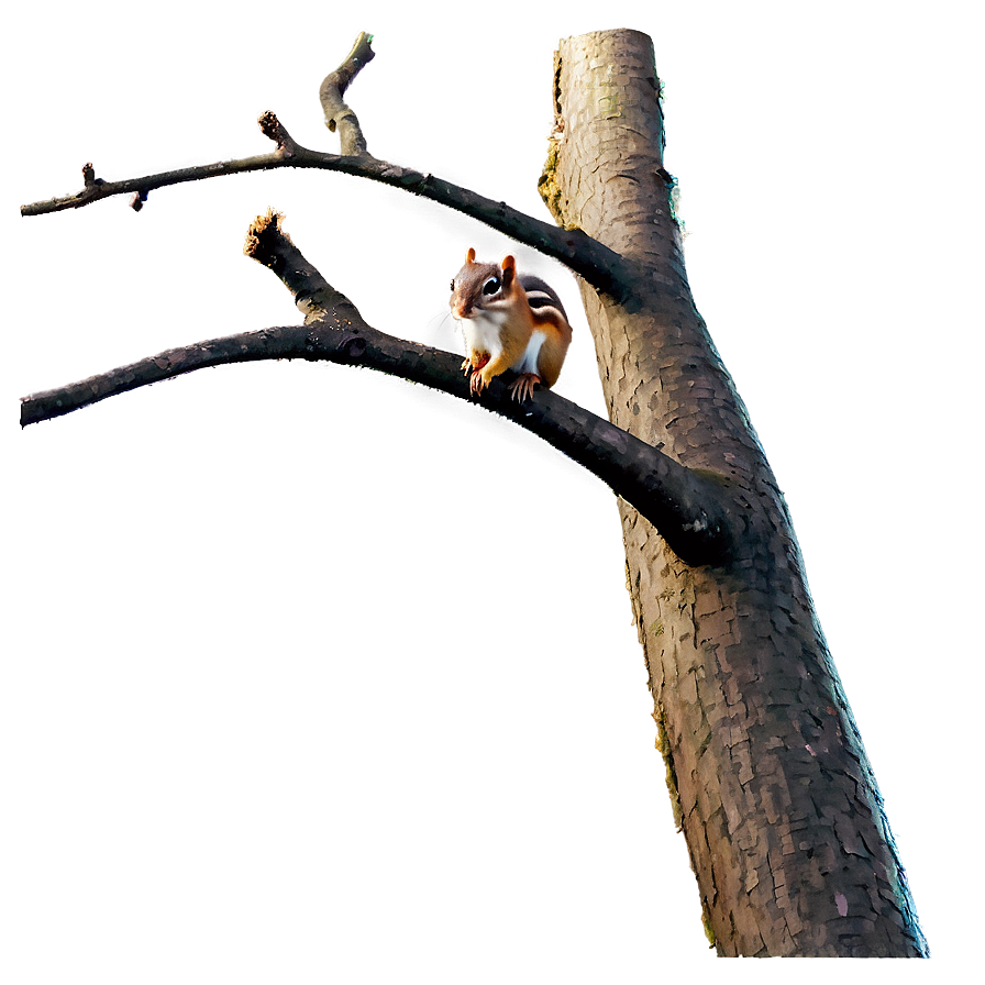 Chipmunk On Tree Branch Png Kbu29