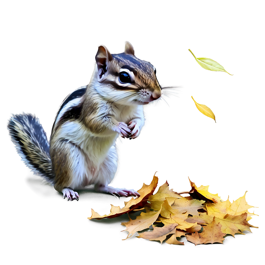 Chipmunk With Leaves Png Ncw